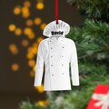 Personalized Chef Acrylic Ornament, Chef Christmas Ornament, Custom Shape Chef Acrylic Ornament, Gift For Chef, Custom Chef Outfit Ornament