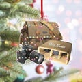 Personalized Camera Bag Ornament, Christmas Flat Acrylic Ornament, Custom Camera Bag Ornament, Photograph Lover Gift, Photographer Gifts