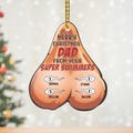 Merry Christmas Dad From Your Super Swimmers, Personalized Christmas Ornament, Dad funny Christmas Ornament, Family Ornament Custom Name Kid
