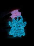 Glow in the Dark Nurse Ghost Badge Reel – Cute Halloween ID Holder with Glitter for Nurses, Teachers & Healthcare Workers