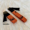 Halloween Pumpkin Key Fob, Keychain Wristlets, Pumpkin Key Fobs, Wristlet for Keys, Key Wristlet