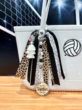 Leopard Volleyball Mom Bag Charm, Volleyball Mom Keychain, Bogg Bag Charm, Volleyball Bag Charm,  Volleyball Gift ,CAN CUSTOMIZE COLORS