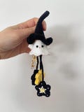 Cute Crochet  Ghost/ Sunflower/ Avocado Keychain - Cute Halloween Bag Charm, Kawaii Amigurumi Key Ring, Handmade Gift Accessory