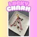 Keychain Charm Bag, Beaded Bag Charm, Cute Purse Accessory