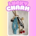 Keychain Charm Bag, Beaded Bag Charm, Cute Purse Accessory