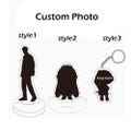 Personalized Photo Keychain Add ANY Photo,Custom photo Cartoon pattern,ornament keychain,Mom Dad Birthday, Anniversary, Fathers Day Gift