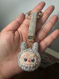 Silver Labubu Inspired Bling Bling Keychain