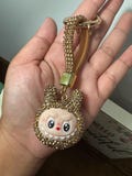 Gold Labubu Inspired Bling Bling Keychain