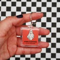 Orange Iced Coffee Is a Boo-tiful Thing Square Acrylic Keychain 1.5"
