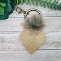 Highland Cow Keychain "Moose"/Leather Purse Charm/Cow Lover Farm Gift for Teacher Coworker Friend/Clip On Décor for Purse/Stocking Stuffer