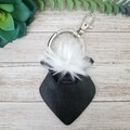 Highland Cow Keychain "Hank"/Leather Purse Charm/Cow Lover Farm Gift for Teacher Coworker Friend/Clip On Décor for Purse/Stocking Stuffer