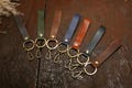 Custom Leather Keychain with Clip – Personalized Handcrafted Strap Key Holder – Customized Key Ring for Men, Women, Gifts