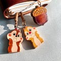 Handmade Leather Squirrel Charm: Hand-Carved Pinecone Bag Accessory