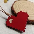 Handmade Genuine Leather Heart Keychain - Top Grain Cowhide Pendant for Purse, Car, Gift | Birthday Present, Anniversary Keepsake
