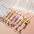 Cotton Lanyard,Spring Flower,Wooden Bead,Breakaway Lanyard,Teacher Lanyard Gift,Stylish Practical Lanyard,Appreciation Week,Handmade Lanyard