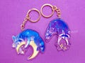 Moon Raccoon Keychains - 2.5 inch Double Sided Acrylic Keychain
