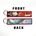 Spirited Away Chihiro and Haku Jet Tag Keychain, double sided