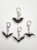 Custom Bat charm, acrylic bat bag charm, vampire zipper pull accessory, victorian gothic badge reel lanyard charm, dark fantasy bat gift