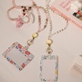 Stretchable Handmade ID Lanyard,Teacher Badge Daisy, Nurse Lanyard,ID Holder,Nurse Teacher Gift,Cute Badge Holder,Braided Lanyard Jewelry