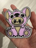 Stitch Labubu Keychain