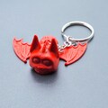 Bulk Articulated Bat Keychains, Cute Halloween Bat Charm, Handmade Spooky Gift, Eco-Friendly Gothic Keyring Accessory, Creepy Fidget Favors