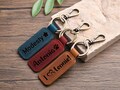 Customized Keychain,Personalized Leather Keychain,Custom Leather Keychain,Coordinates Keychain Longitude Clatitude Keychain,Best Gift
