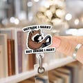 Outside I Skrrt But Inside I Hurt Badge Reel, Funny Raccoon ID Holder, Cute Animal Badge Reel for Nurse, Teacher, Office, Gift Idea