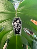Halloween Keychain, Double Sided, Skeleton, Romantic Bag Charm, Spooky Accessory