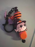Spooky Shark Witch Bag Charm – Halloween Keychain with Beads, Tassel & Charms