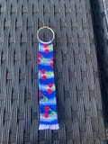 Blue Cherry Keychain