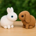 Dwarf Rabbit Crochet, Dwarf Rabbit Keychain, Adorable and Charming, Amigurumi Cute Pattern, DIY Crochet Toy, Handmade Gift
