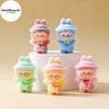 Mini Labubu Keychain,Labubu Inspired Keychain,fuzzy cute labubu figure , Labubu cute figure,Labubu Doll Keychain,small gift for labubu lover