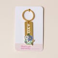 Gold Greek Letter Enamel Keychain – Sorority Key Ring | Custom Sorority Gift | Big Little Reveal | Bid Day Accessories