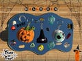 Halloween Crochet Keychain - Handmade Pumpkin, Witch Hat or Eyeball - Spooky Cute Bag Charm, Trick or Treat Party Favor Gift for Friends