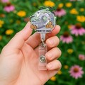 Spooky CT Crew Badge Reel – Halloween Ghost & Pumpkin Retractable ID Holder for Nurses, Radiology Medical Staff
