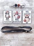 Personalized Halloween Teacher Lanyard with Beaded Clip + 3 Coordinating ID Holders - Fun Teacher Fall Lanyard - Cute Teacher Lanyard