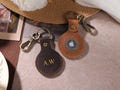 Custom Leather AirTag Keychain, AirTag Leather Case, Personalized AirTag Holder, Leather Keychain,Apple Airtag Holder, Leather AirTag Holder