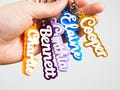 Personalized Acrylic Keychain, Acrylic Name Tag, Backpack Name Keychain, Custom School Name Tag, Diaper Bag Tag, Back To School Gift
