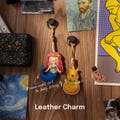 Cartoon Character Keychain – Cute Vegan Leather Charm, Fun Purse Accessory, Unique Gift Idea