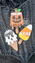 Halloween Basket Name Tag| Candy Corn Custom Tag| Popsicle Kids Name Tag| Personalized Halloween Gift| Boo Basket Tag| Candy Basket Name Tag