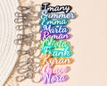 Acrylic Name Keyring, Custom Backpack Tag Keychain, Backpack Name Tag for Kids, School Bag Label, Water Bottle Charm, Children School Gift