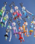 F1 United States Grand Prix inspired beaded bag charm