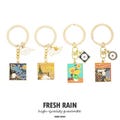 Scream Sunflower Keychain, Van Gogh Metal Art Keyring, Museum Gift for Her and him. Art lover, non-magnet art masterpiece