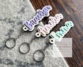 Personalized Name Keychain for Kids | Custom Backpack Tag | Book Bag Charm | Laser Cut Acrylic & Wood Keychain | Back to School Gift