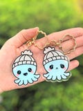 Cute Octopus Keychain, Kawaii Keychains For Backpack, Double Sided Happy Sad Octopus Keyring, Fun Ocean Lover Gift, Octopus Gift