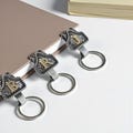 Western Initial Key Clip: Vintage Cowboy Metal Letter Keychain
