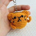 Crochet Tiger Keychain | Handmade Amigurumi Tiger Keyring | Cute Crochet Animal Bag Charm | Stuffed Tiger Plush Toy | Tiger Lover Gift