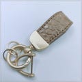 French crocodile pattern keychain light luxury colorful leather pendant name customized car keychain accessories gift for dad or husband