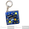 Greyhounds- Team Spirit Collection- Blue Greyhounds team keychain or bag charm. Handmade in Indiana. A one-of-a-kind design!