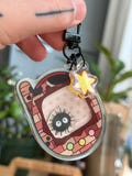 Soot Sprite Tama Shaker Keychain, Ghibli Art, Acrylic Keychain, Charm, Fidget